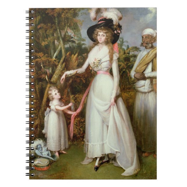 Caderno Espiral Sra. Graham de Kinross, sua filha e um Jamadar, (Frente)