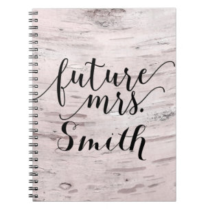 Caderno Espiral Sra. rústica de madeira do futuro do celeiro da