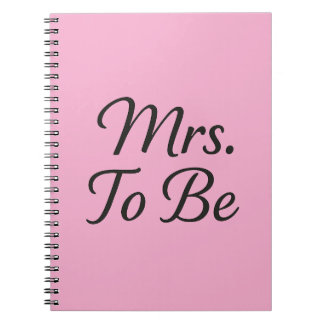 Caderno Espiral Sra. To Be - Elegante Bridal Notebook Design