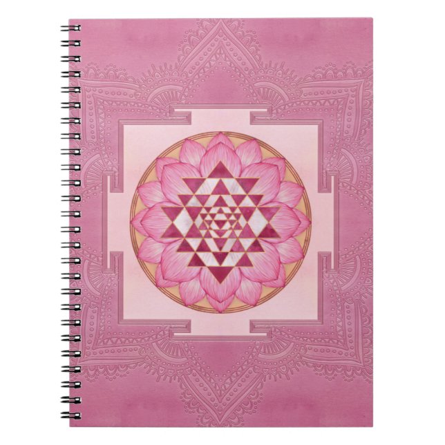 Caderno Espiral Sri Lanka/Sri Chakra no lotus (Frente)