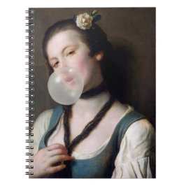 Caderno Espiral Srta. Sassy soprando chiclete