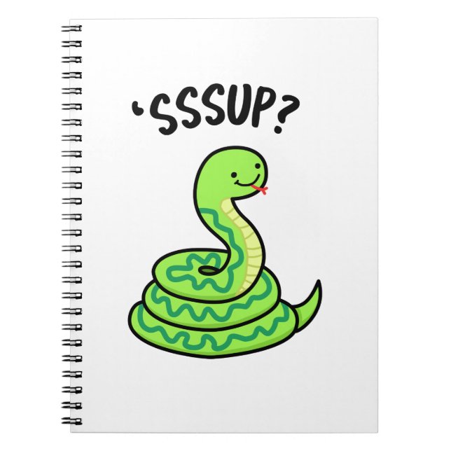 Caderno Espiral Sssup Piada Engraçada de Cobra Sssindo  (Frente)