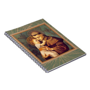 Caderno Espiral St Anthony & criança Jesus