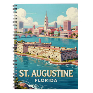 Caderno Espiral St. Augustine Flórida Viagem Cidade Histórica 🏰