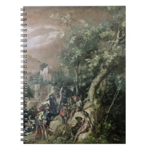Caderno Espiral St John o baptista que Preaching (óleo em canvas)