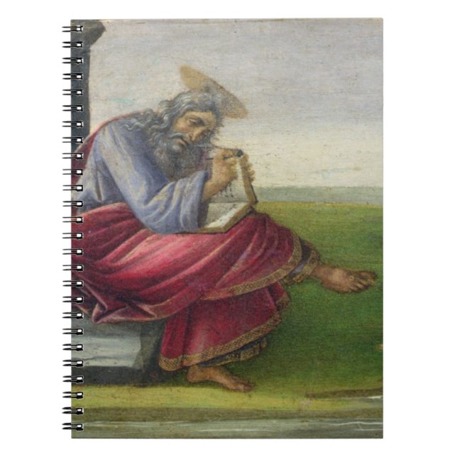 Caderno Espiral St John o divino em Patmos, escrita o livro (Frente)