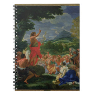 Caderno Espiral St John Preaching do baptista, pintado antes de