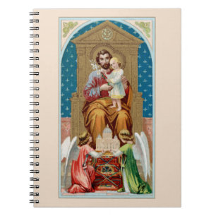 Caderno Espiral St. José, Criança Pequena CC, Anjos com Modelo do