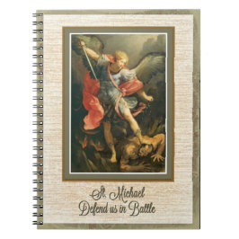 Caderno Espiral St Michael o arcanjo defende-nos na batalha
