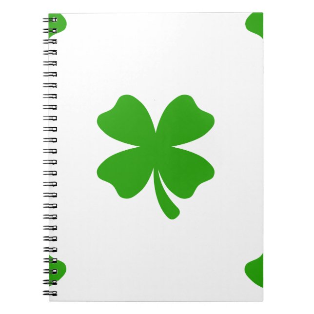 Caderno Espiral st patricks clover emoji (Frente)