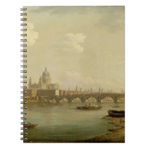 Caderno Espiral St Paul e ponte de Blackfriars, Londres, c.1770-