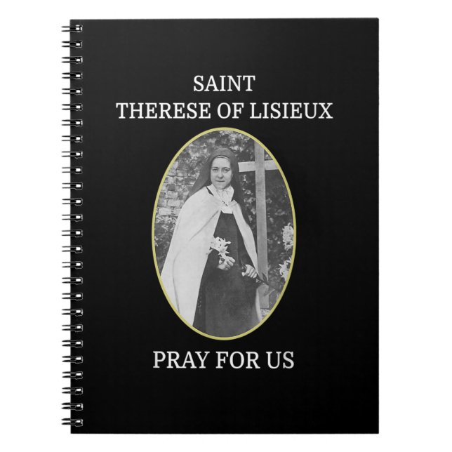 Caderno Espiral St. Therese of Lisieux T-Shirt Saint Little Flower (Frente)