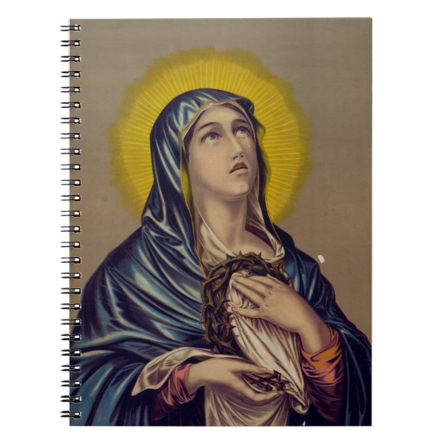 Caderno Espiral Stabat Mater Nossa Senhora das Dores Arte Devocion (Frente)