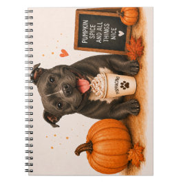 Caderno Espiral Staffie Pumpkin Spice