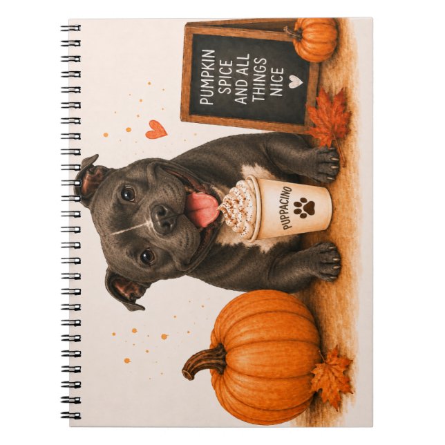 Caderno Espiral Staffie Pumpkin Spice (Frente)