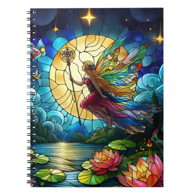 Caderno Espiral Stained Glass Moonlight Flight Fairy  (Frente)