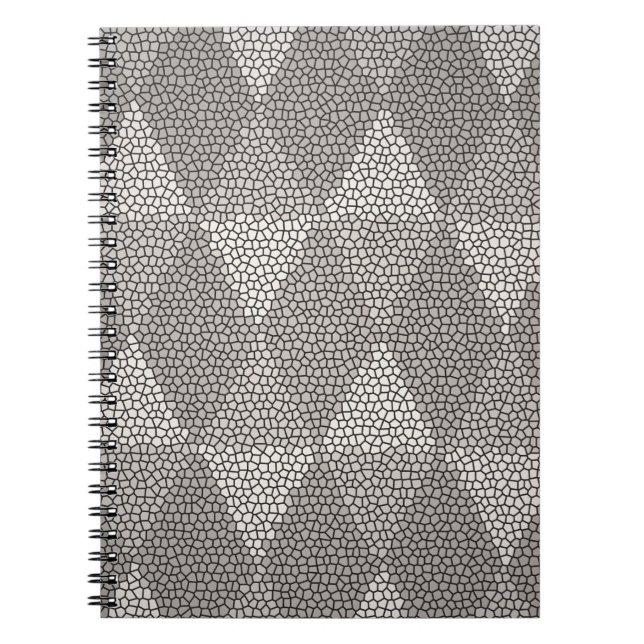 Caderno Espiral Stained Glass Silver Diamond Pattern (Frente)