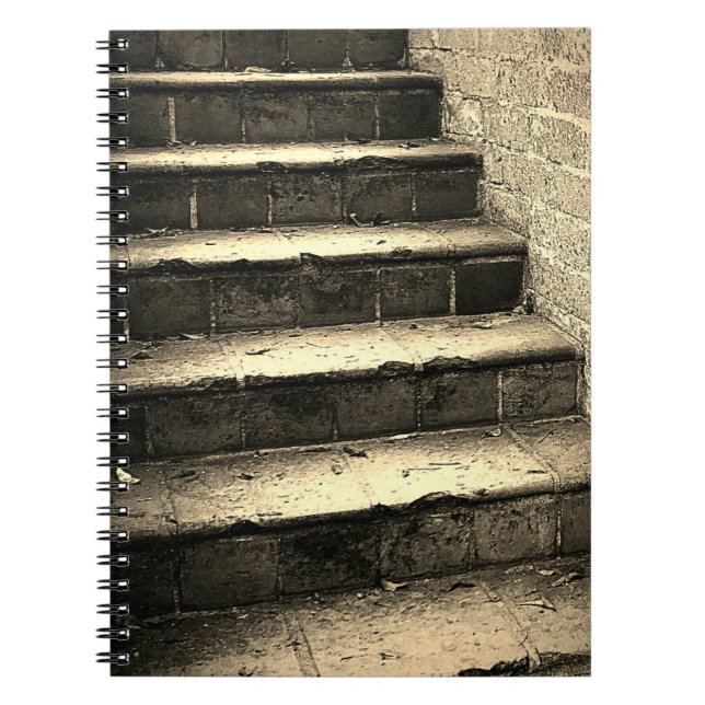 Caderno Espiral Stairway no notebook Sepia (Frente)