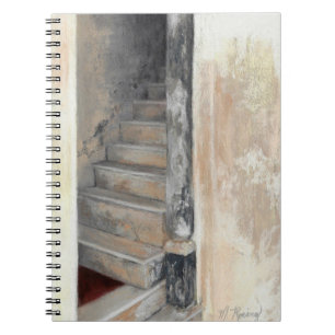 Caderno Espiral Stairway Notebook, pintura de Mandy Roeing