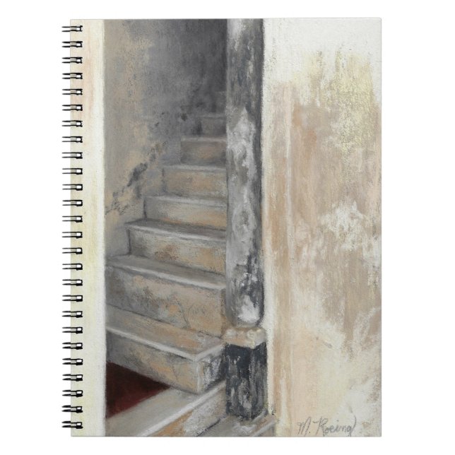 Caderno Espiral Stairway Notebook, pintura de Mandy Roeing (Frente)