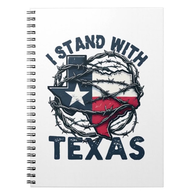 Caderno Espiral Stand With Texas (Frente)