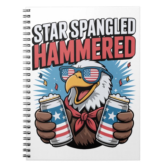 Caderno Espiral Star Spangled Hammered Organizador do Partido Patr (Frente)