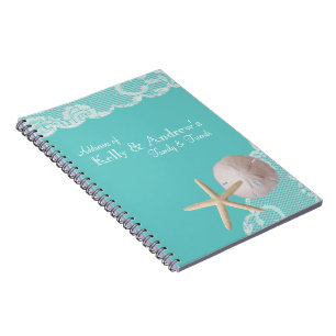 Caderno Espiral Starfish e Lace Beach Aqua