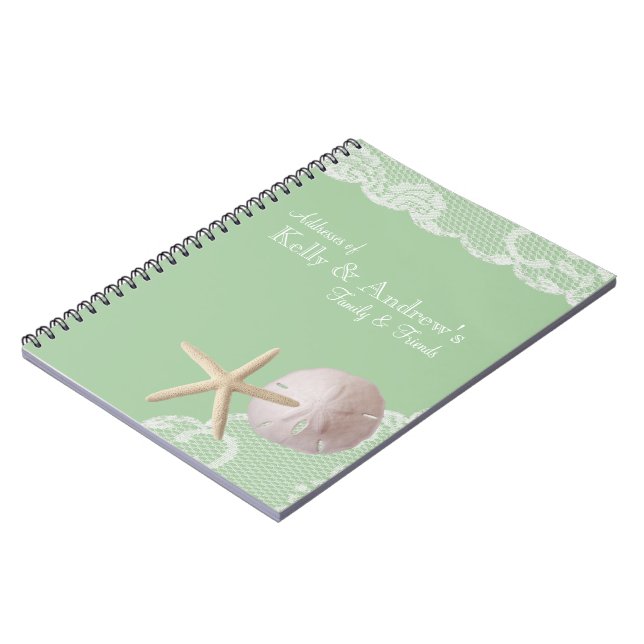 Caderno Espiral Starfish e Lace Beach Green (Left Side)