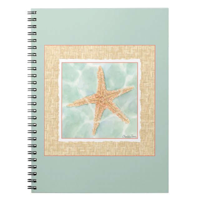 Caderno Espiral Starfish náutico na água (Frente)