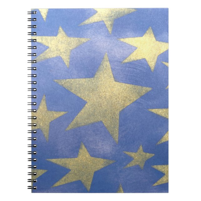 Caderno Espiral Starry Blue e Dourado (Frente)