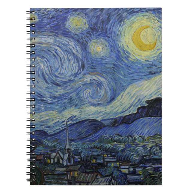 Caderno Espiral "Starry Night" por Van Gogh (Frente)