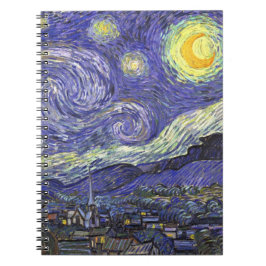 Caderno Espiral Starry Night por Vincent van Gogh