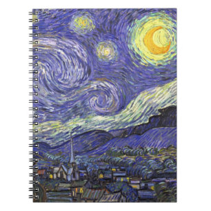 Caderno Espiral Starry Night por Vincent van Gogh