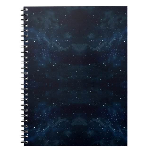 Caderno Espiral Starry Night Sky, Galaxy Space Celestial (Frente)
