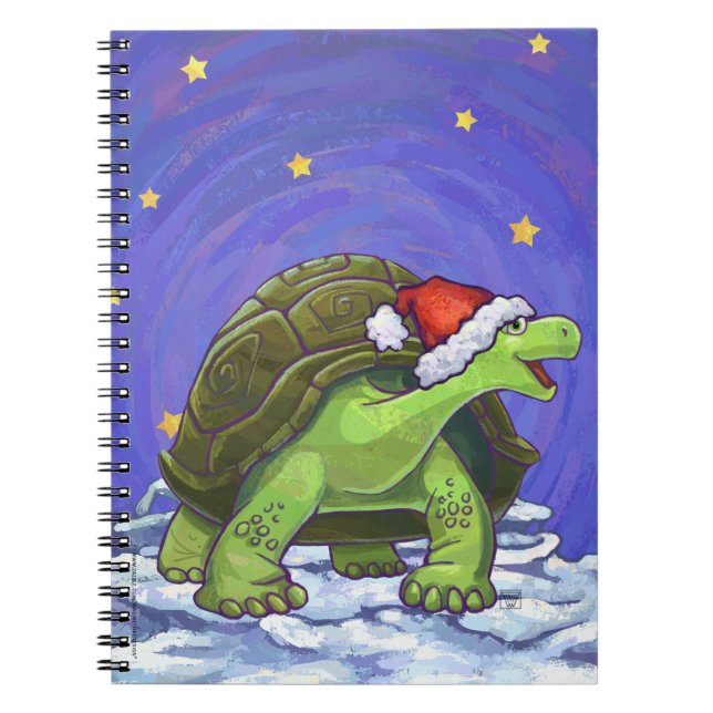 Caderno Espiral Starry Night Tortoise Natal (Frente)
