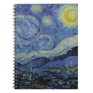 Caderno Espiral Starry Night & Van Gogh /famosa arte de vintage