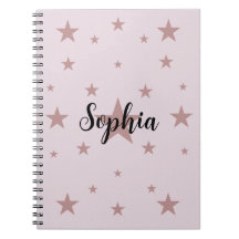 Starry Pink: Notebook Espiral Personalizado