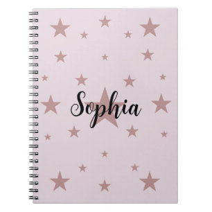 Caderno Espiral Starry Pink: Notebook Espiral Personalizado
