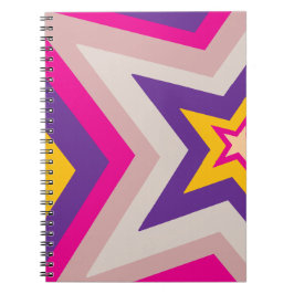 Caderno Espiral Stars in colourful formation Spiral Photo Notebook