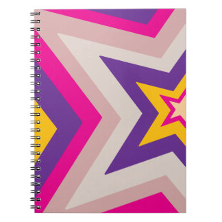 Caderno Espiral Stars in colourful formation Spiral Photo Notebook
