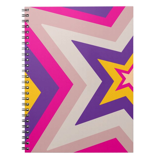 Caderno Espiral Stars in colourful formation Spiral Photo Notebook (Frente)