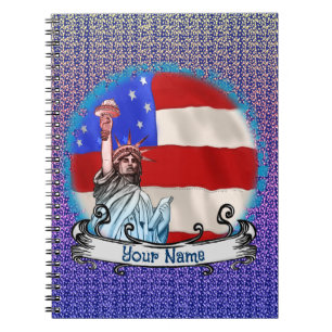 Caderno Espiral Statue Liberty