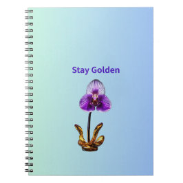 Caderno Espiral Stay Golden Orchid