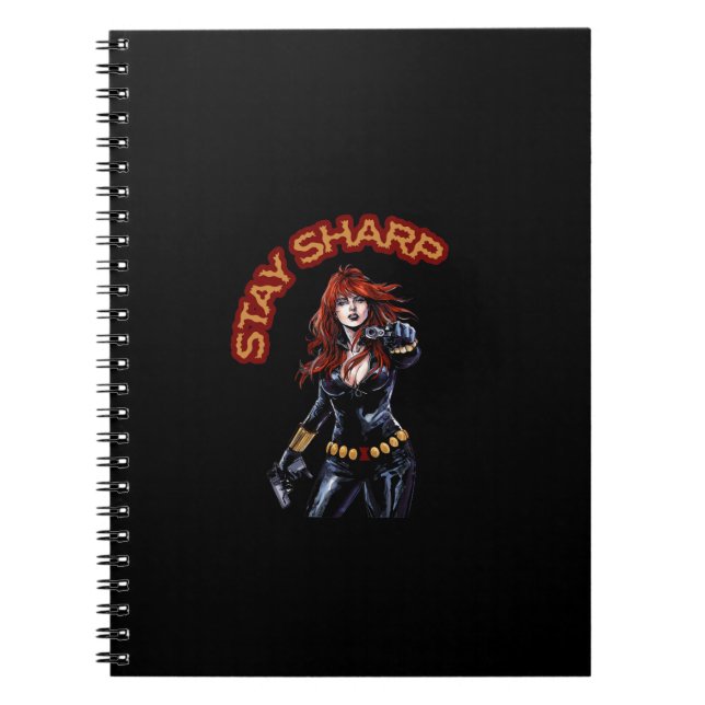 Caderno Espiral Stay Sharp - Black widow (Frente)