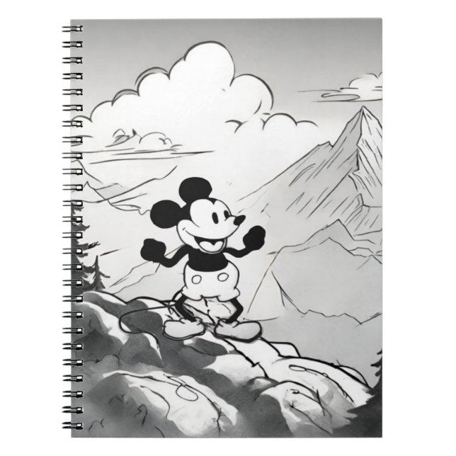 Caderno Espiral Steamboat Willie Mountain Hiking (Frente)