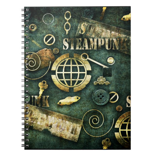 Caderno Espiral Steampunk (Frente)