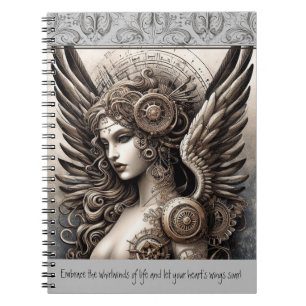Caderno Espiral Steampunk Angel e Cote