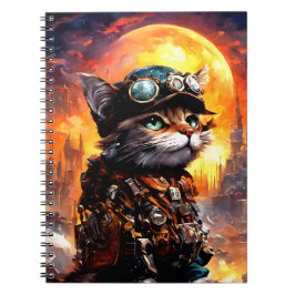 Caderno Espiral Steampunk Cat II