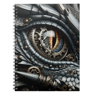 Caderno Espiral Steampunk Dragon Olho Fechado Ai Art