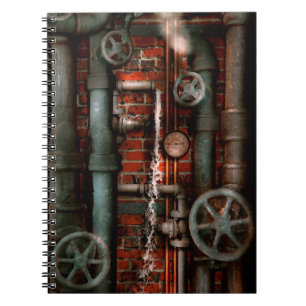 Caderno Espiral Steampunk - Encanamento - Tubulações e Válvulas